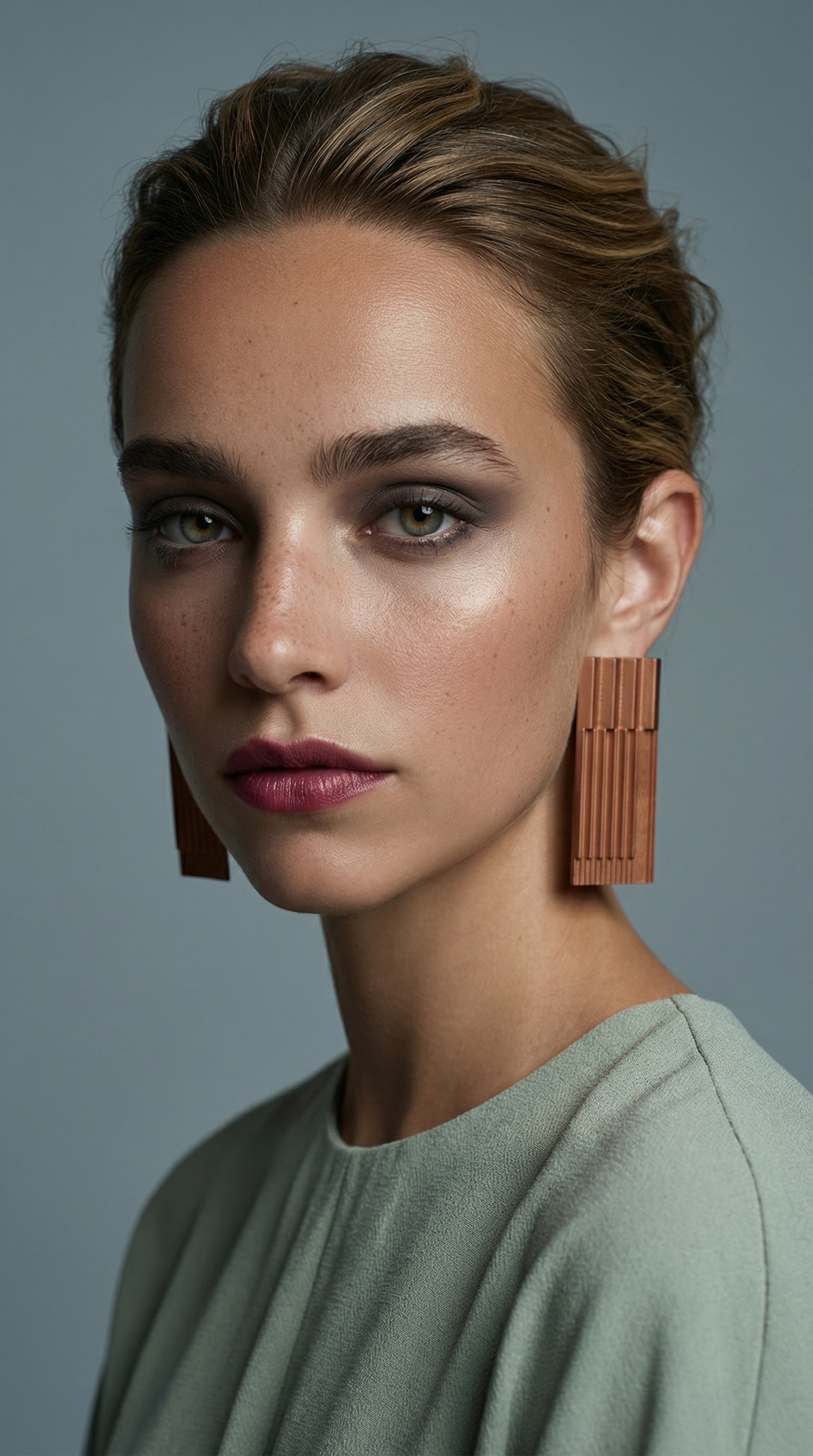 Boucles série architecture "Lumière at l’ombre" - handmade PLA bioplastic earrings - Miette jewelry