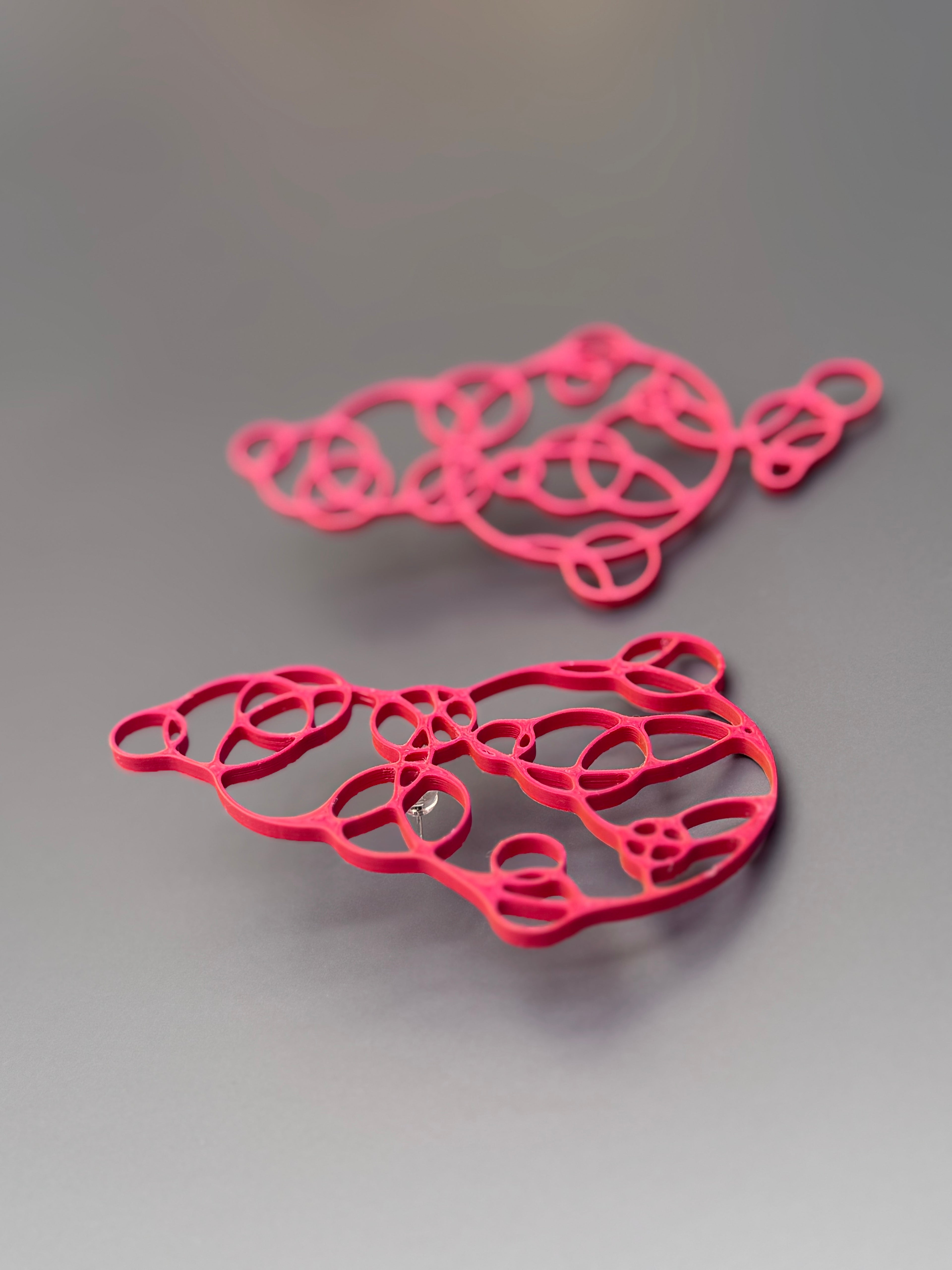 Bijoux d'oreille linéaires  "Bubbles"