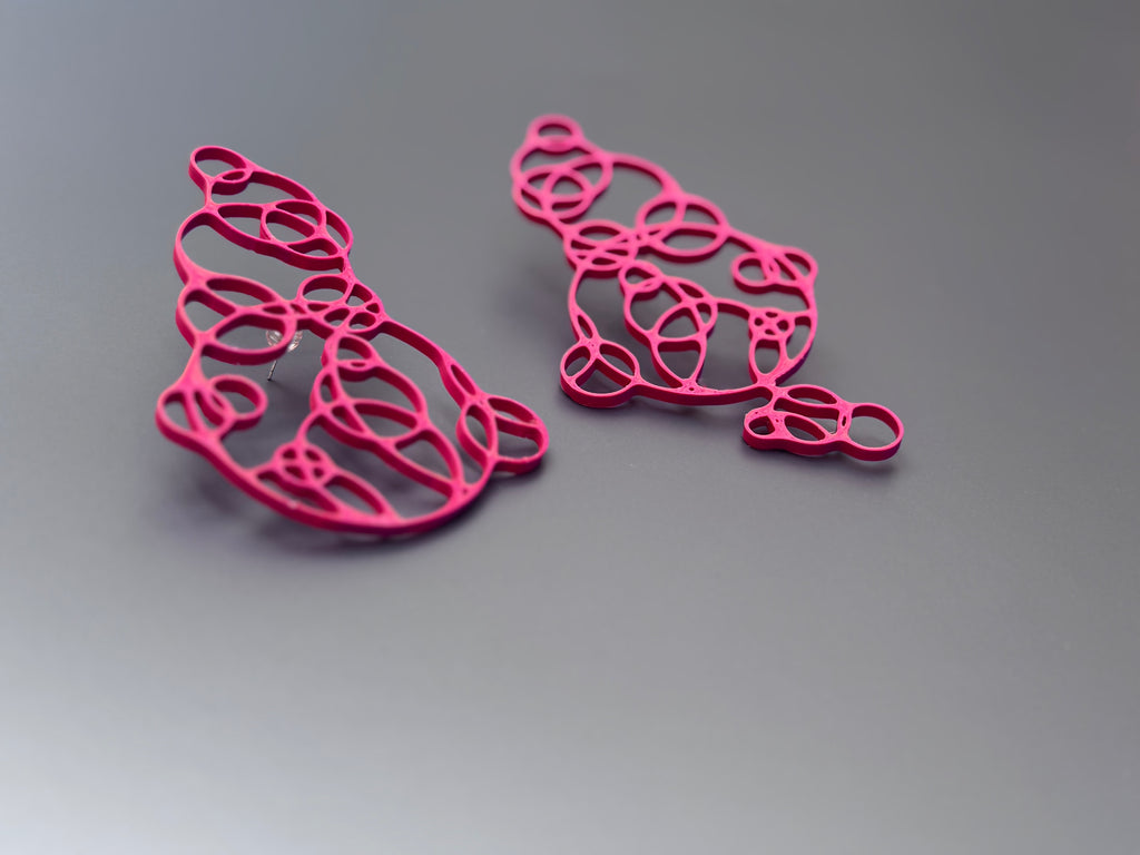 Bijoux d'oreille linéaires  "Bubbles"