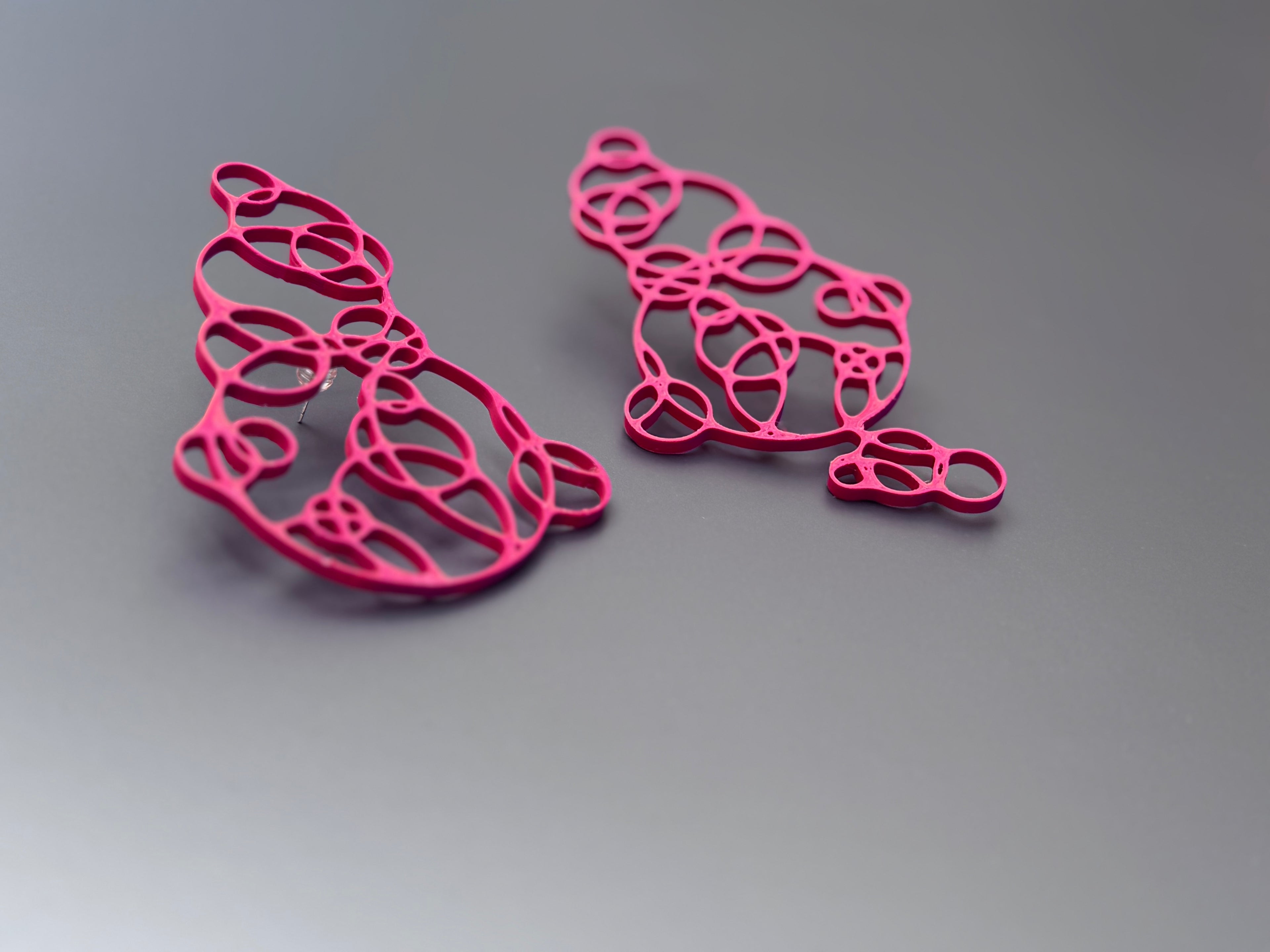 Bijoux d'oreille linéaires  "Bubbles"