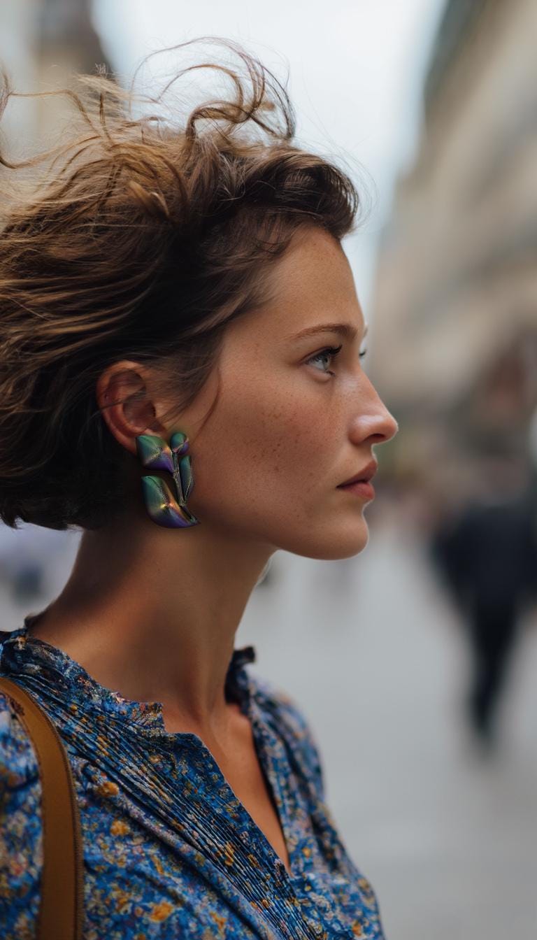 Pivoine Peony iridescent violet and gold