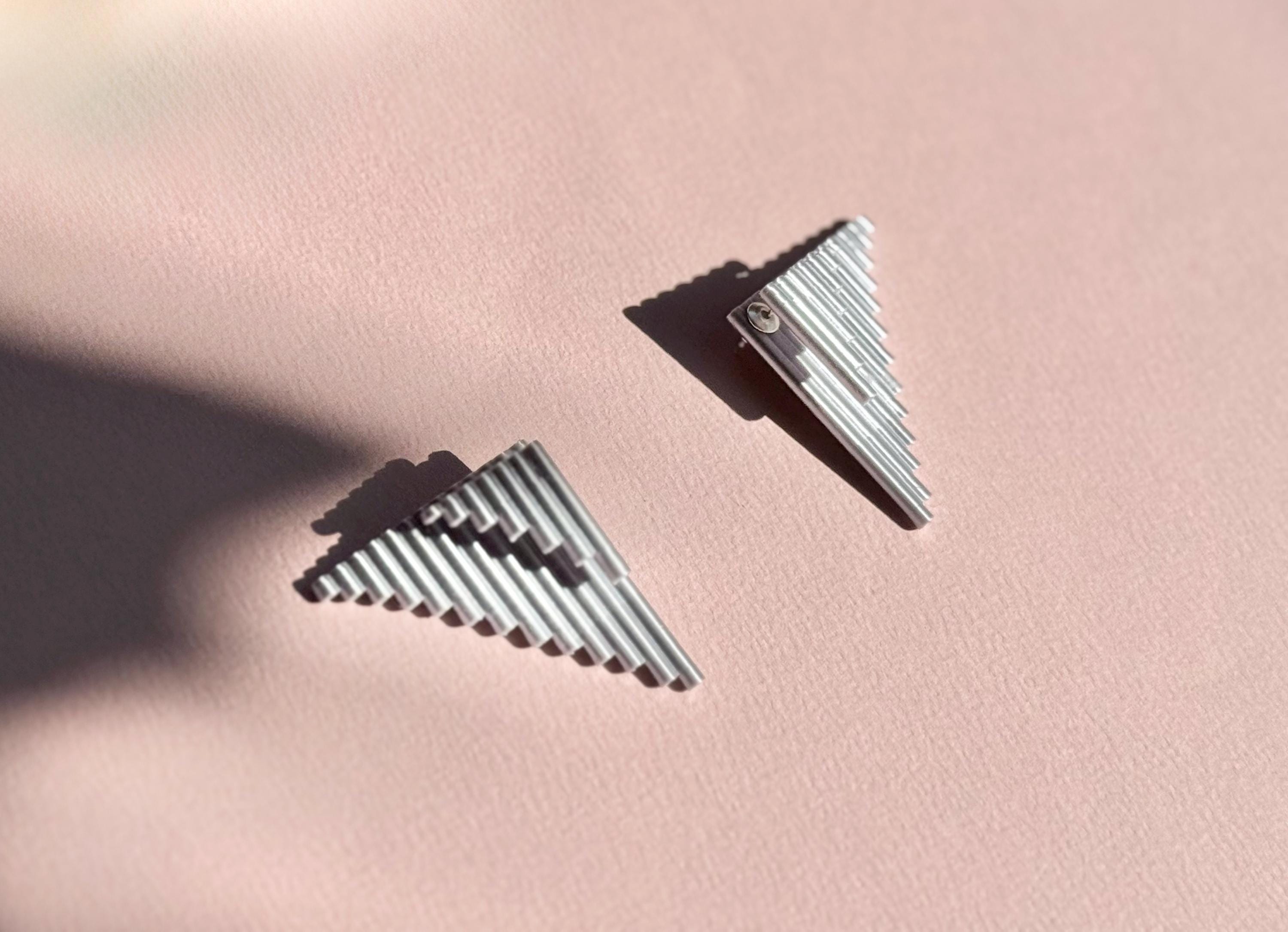 Avant-arrière "Chanson" - handmade PLA bioplastic earrings - Miette jewelry