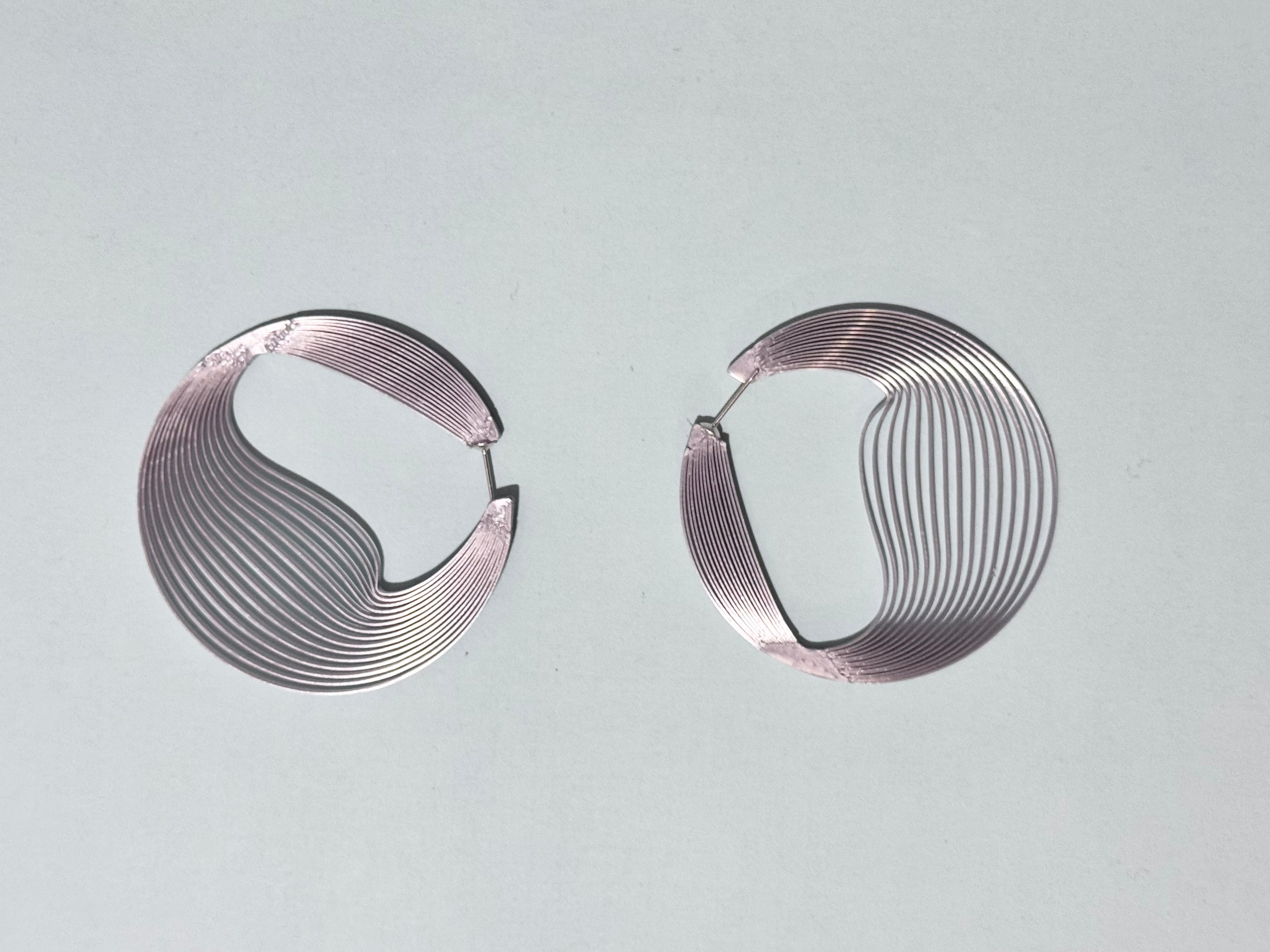 Créoles bioplastique PLA finition argentée