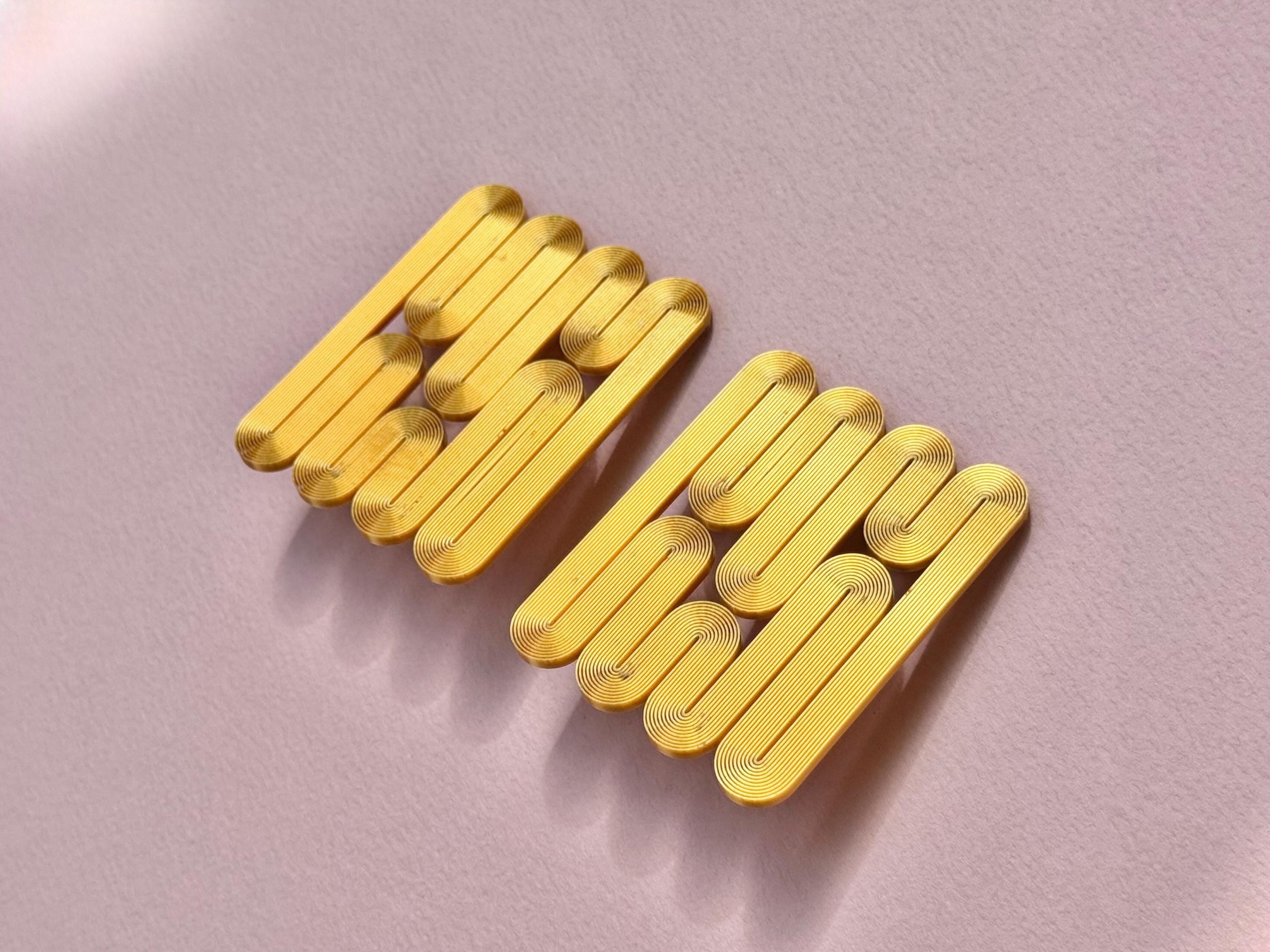 miette art earrings NENE linear gold color light weight iridescent