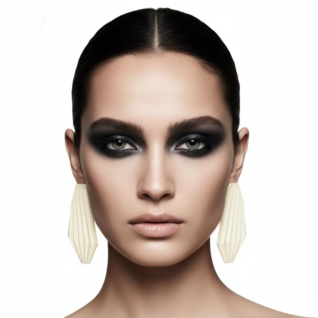 "Plissé" - handmade PLA bioplastic earrings - Miette jewelry