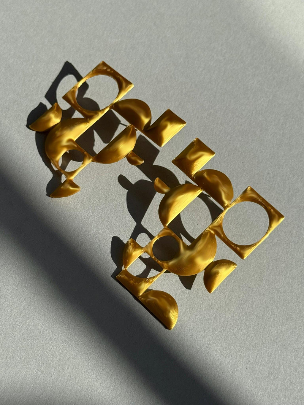 “Sculpture” - handmade PLA bioplastic earrings - Miette jewelry