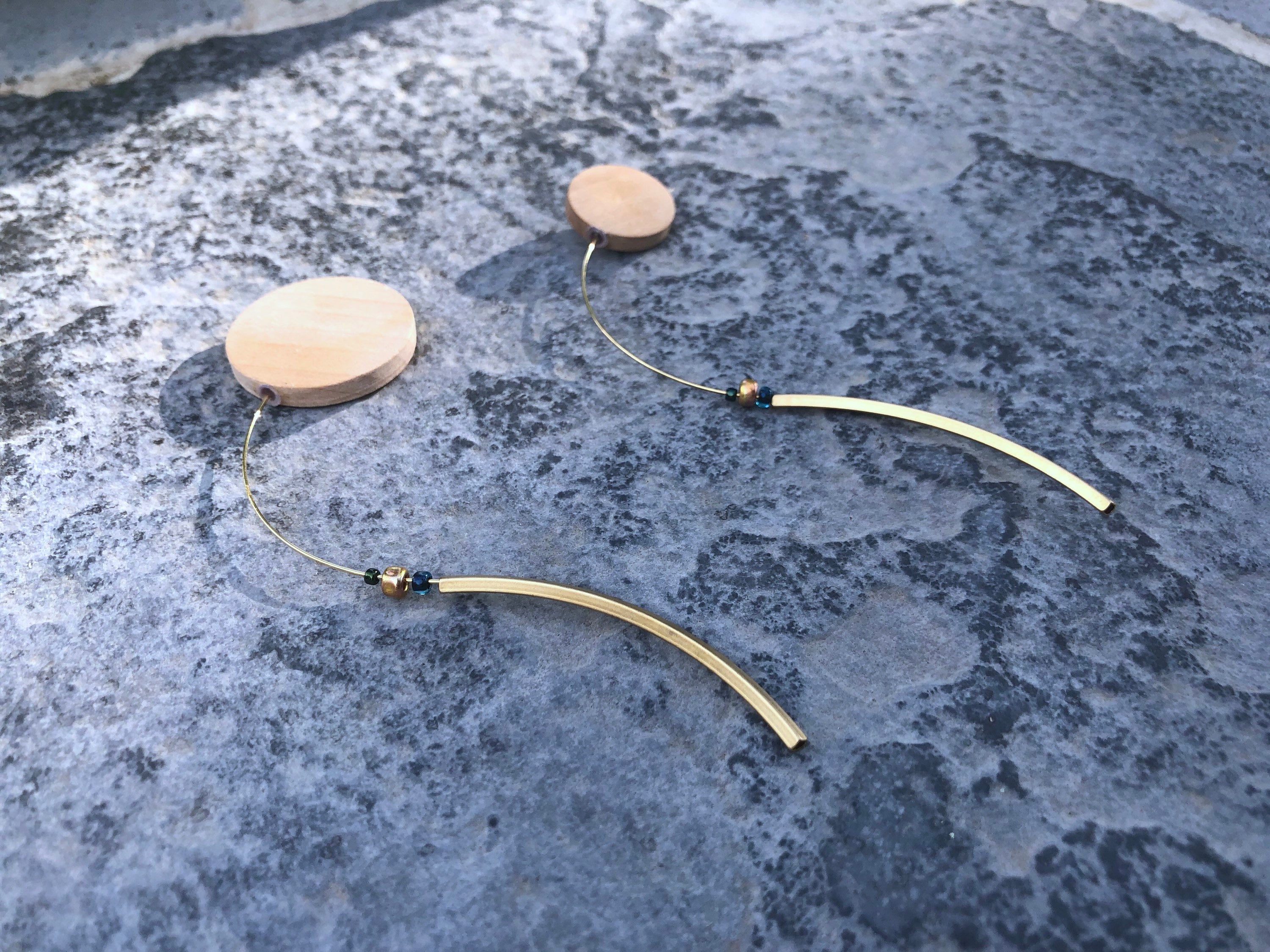 « Equilibre » - handmade PLA bioplastic earrings - Miette jewelry