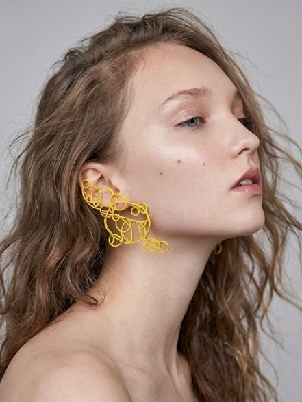 Bijoux d'oreille linéaires  "Bubbles"