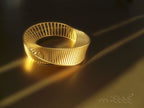 Bracelet Möbius en Bronze Doré - Impression 3D Artisanale - sustainable PLA bioplastic bracelet - Miette jewelry
