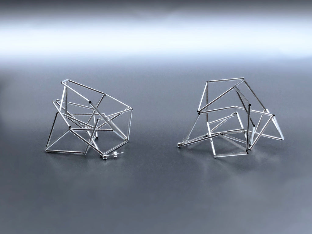« Fractales » - handmade PLA bioplastic earrings - Miette jewelry