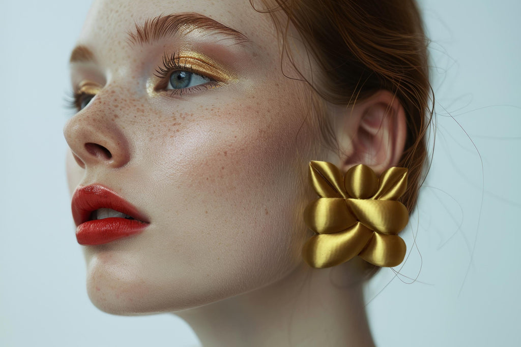 "Fleurs" asymétriques - handmade PLA bioplastic earrings - Miette jewelry