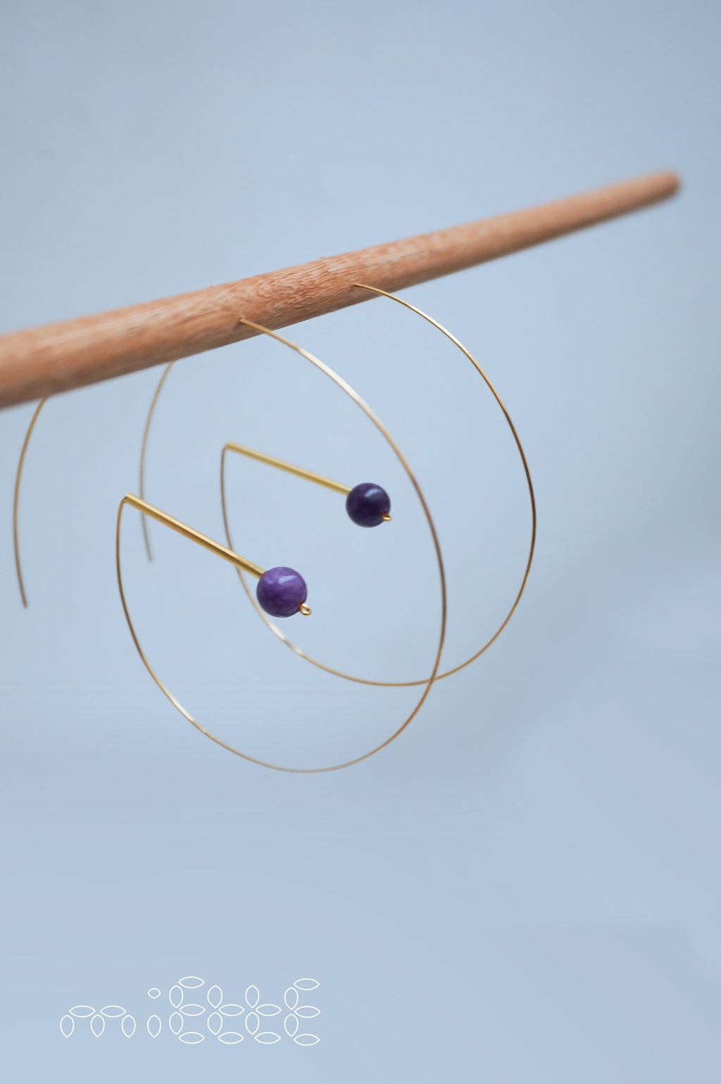 Créoles « Crépuscule » - handmade PLA bioplastic earrings - Miette jewelry