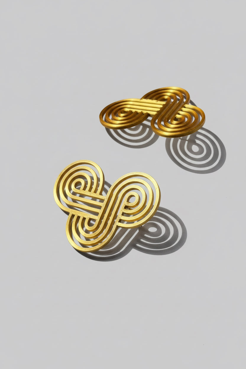 Graphiques "Bond" - handmade PLA bioplastic earrings - Miette jewelry