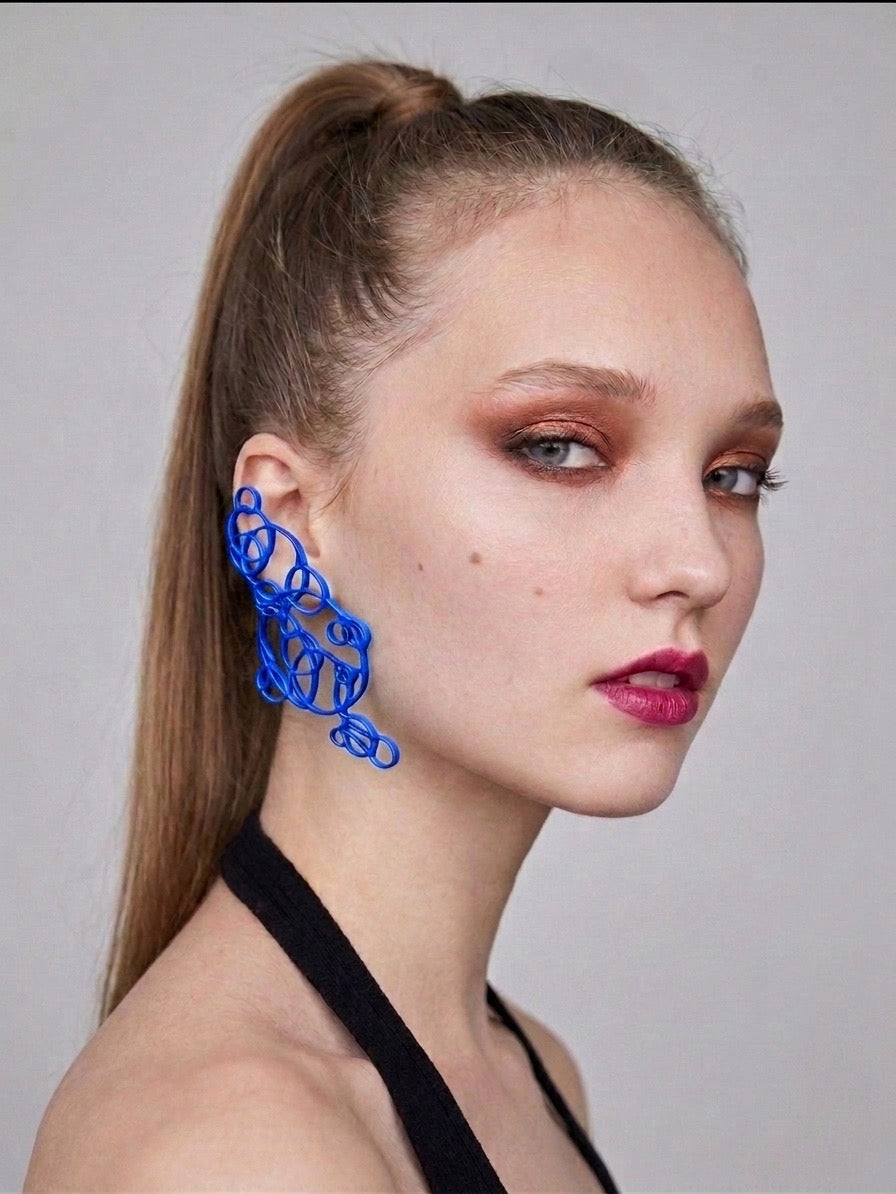 Bijoux d'oreille linéaires  "Bubbles"
