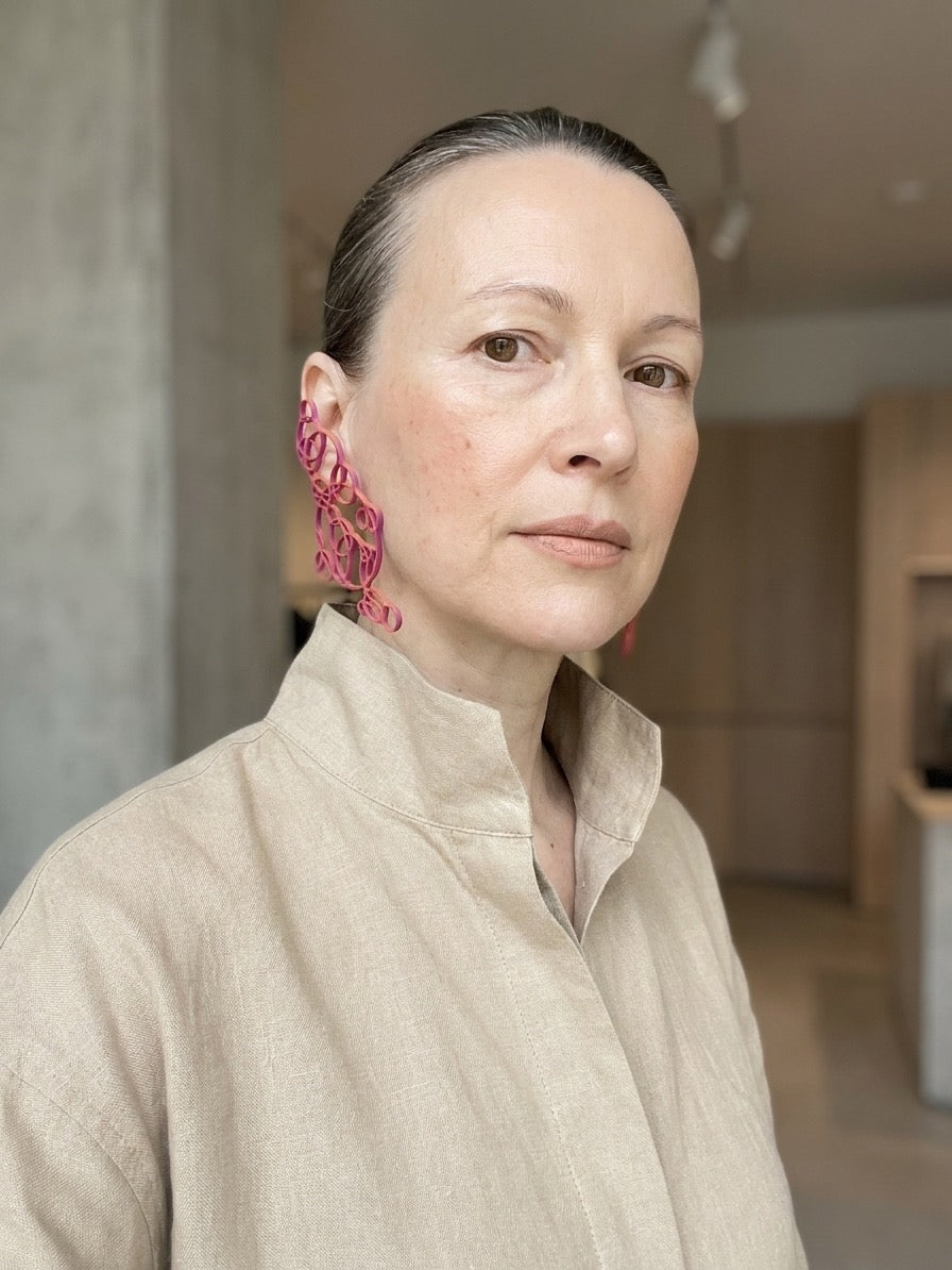 Bijoux d'oreille linéaires  "Bubbles"