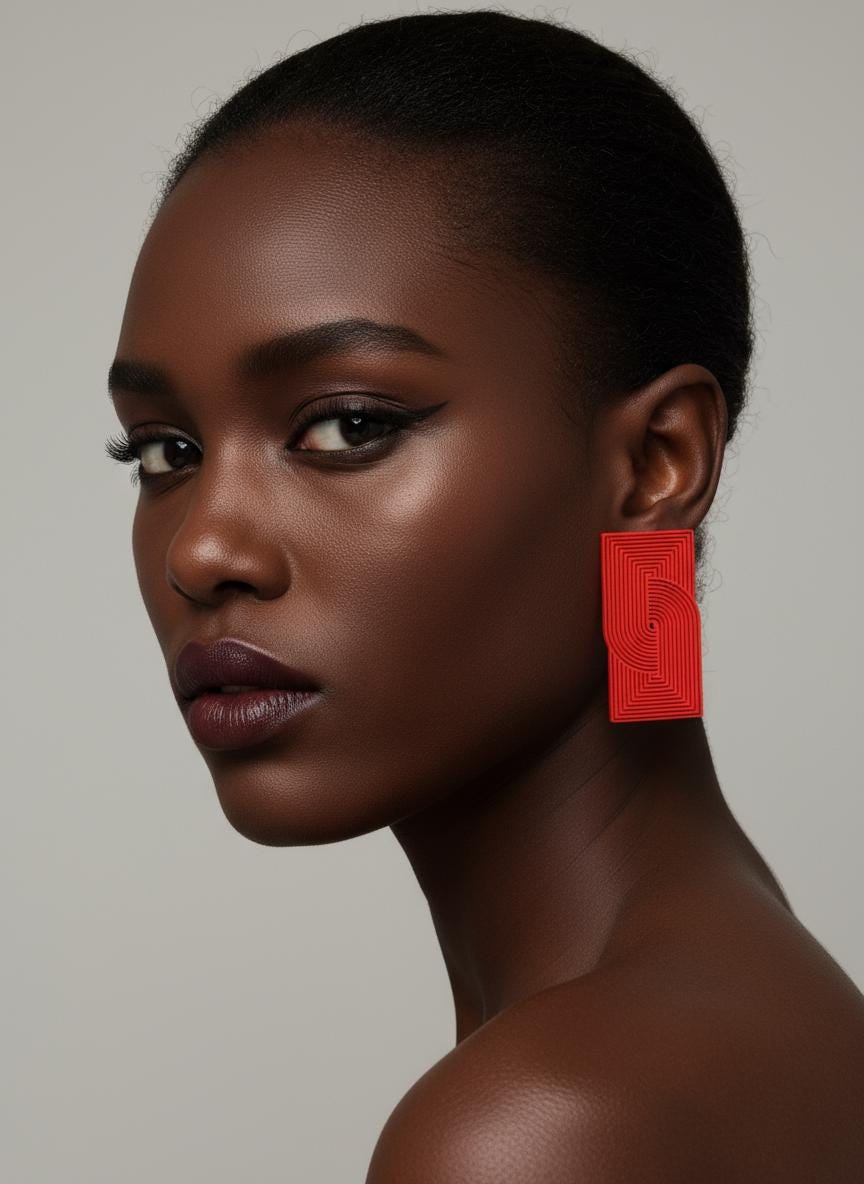 Boucles géantes "Inside Out " - handmade PLA bioplastic earrings - Miette jewelry