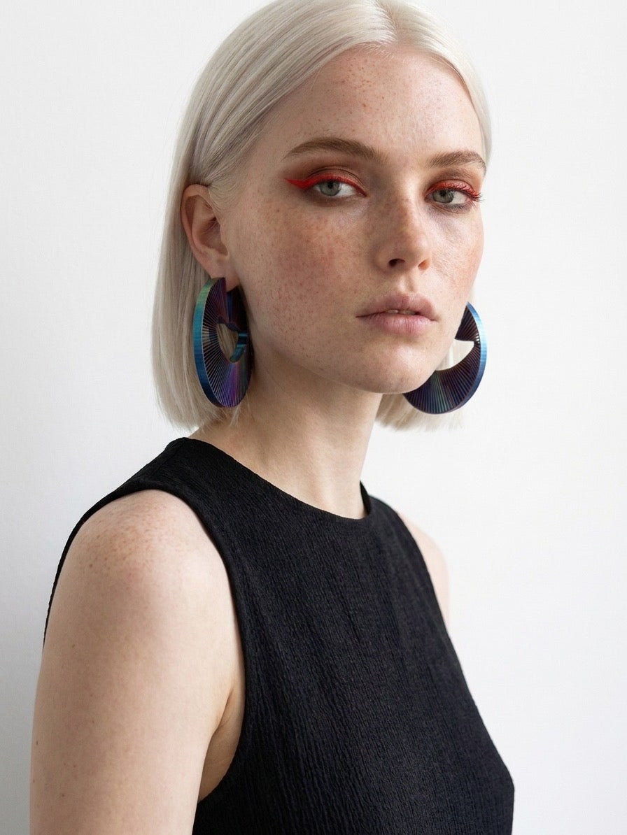 Boucles d'oreilles créoles « Écho»
