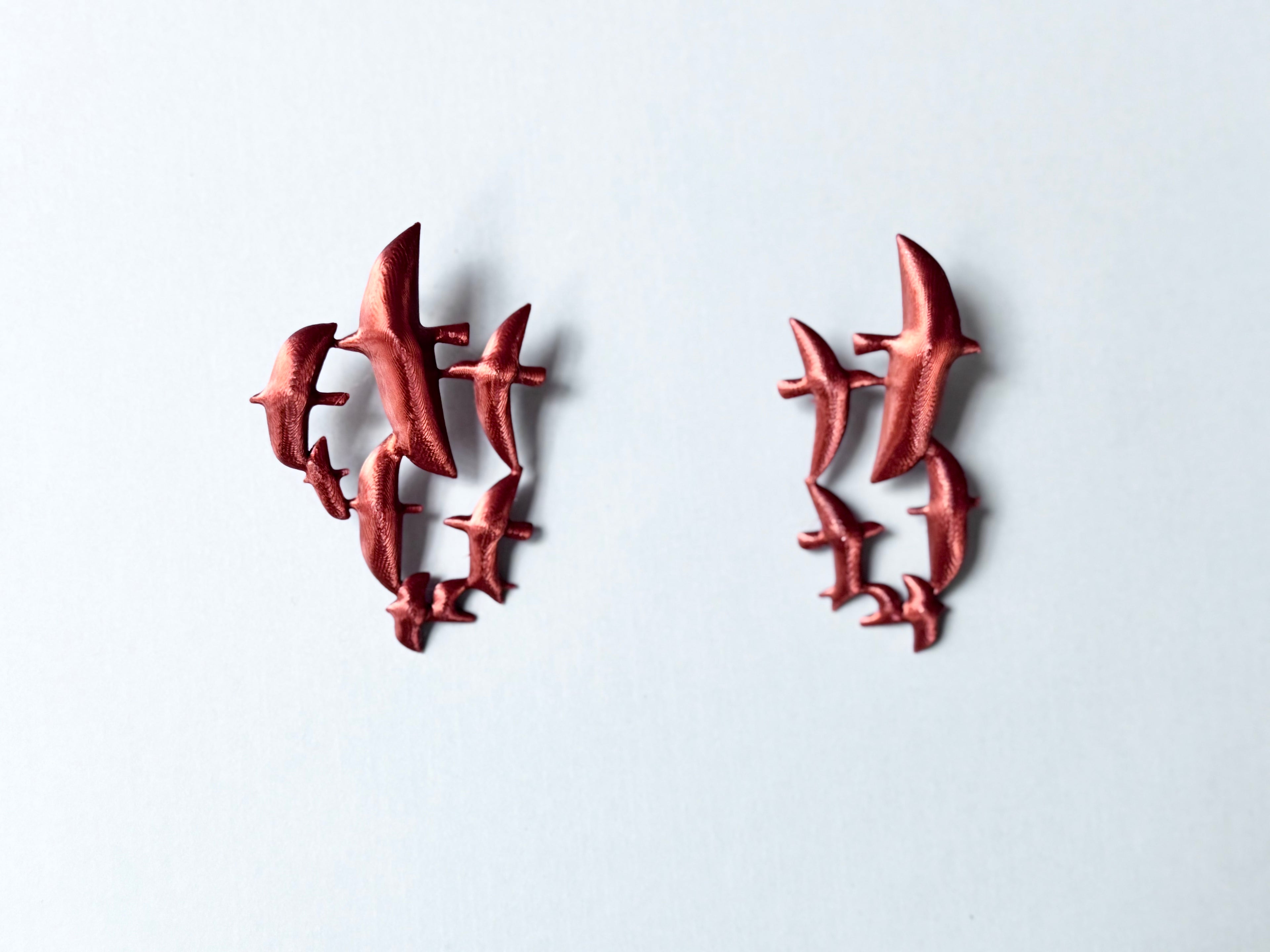 "Les Oiseaux" - handmade PLA bioplastic earrings - Miette jewelry