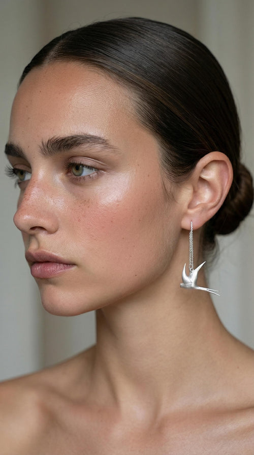 "Hirondelle" - handmade PLA bioplastic earrings - Miette jewelry