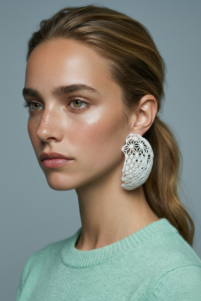 Lightweight statement earrings Linear art jewelry art inspired