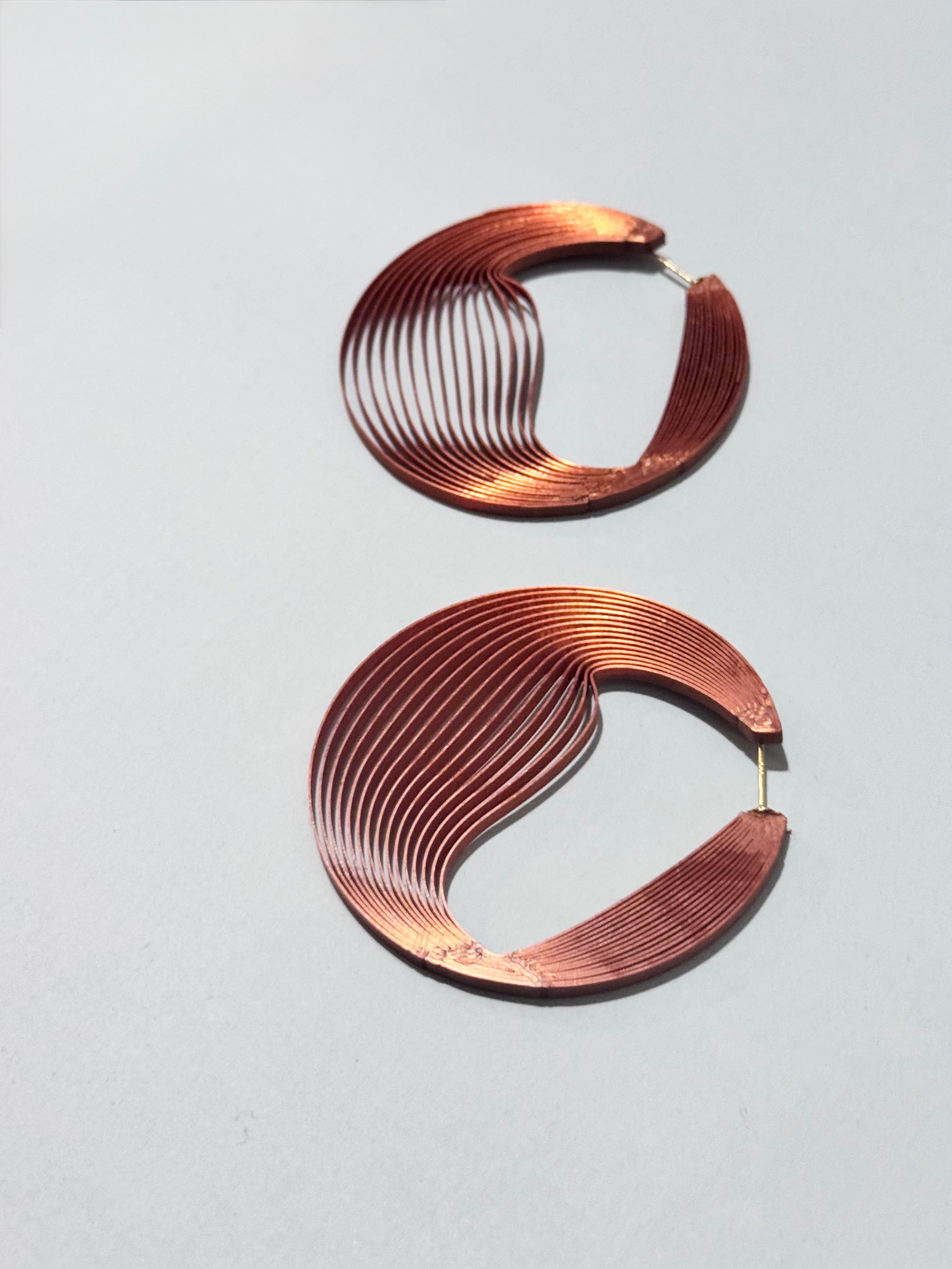 Créoles d'oreilles finition bronze