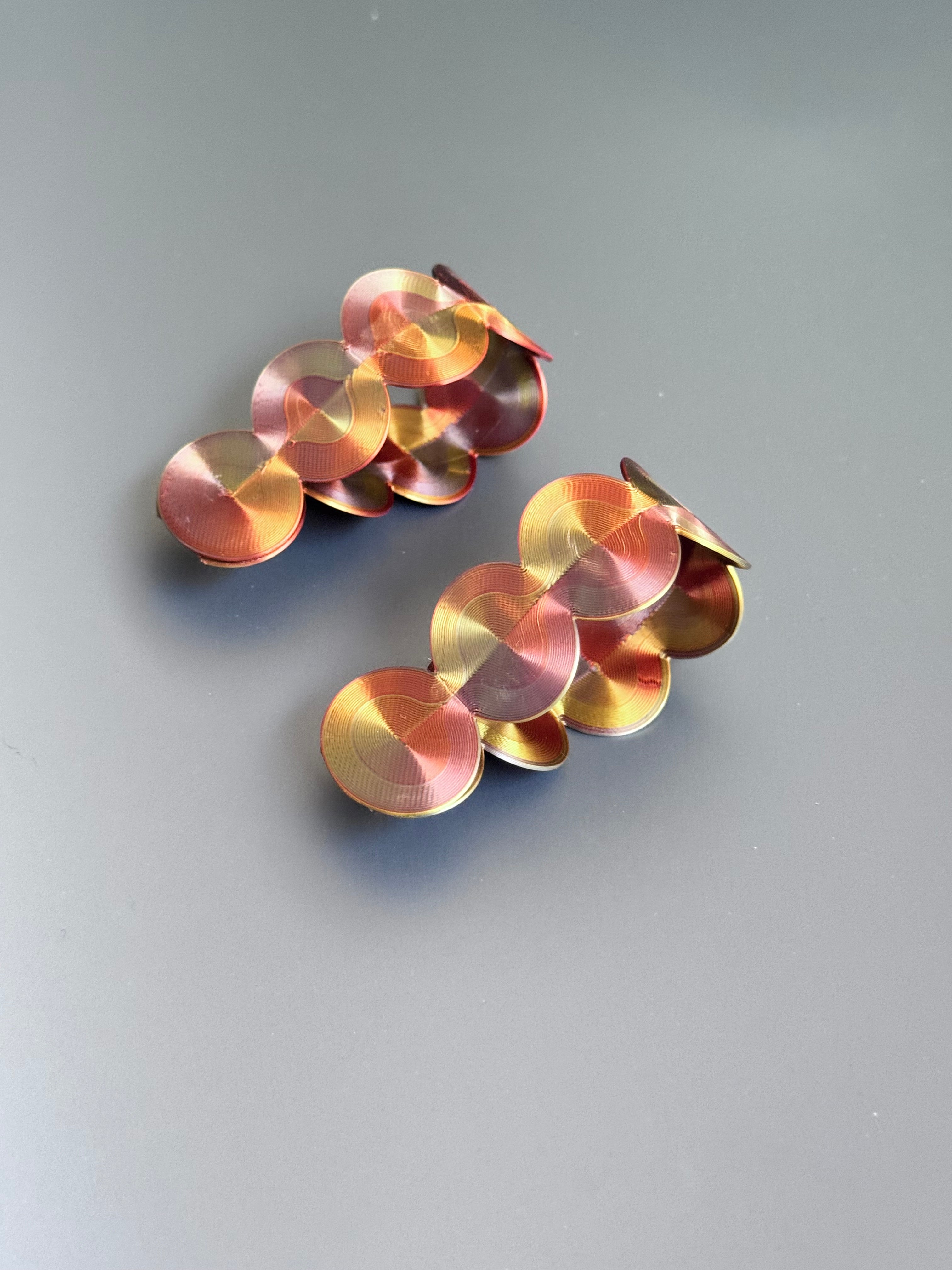 Giant "Galaxies" hoop earrings