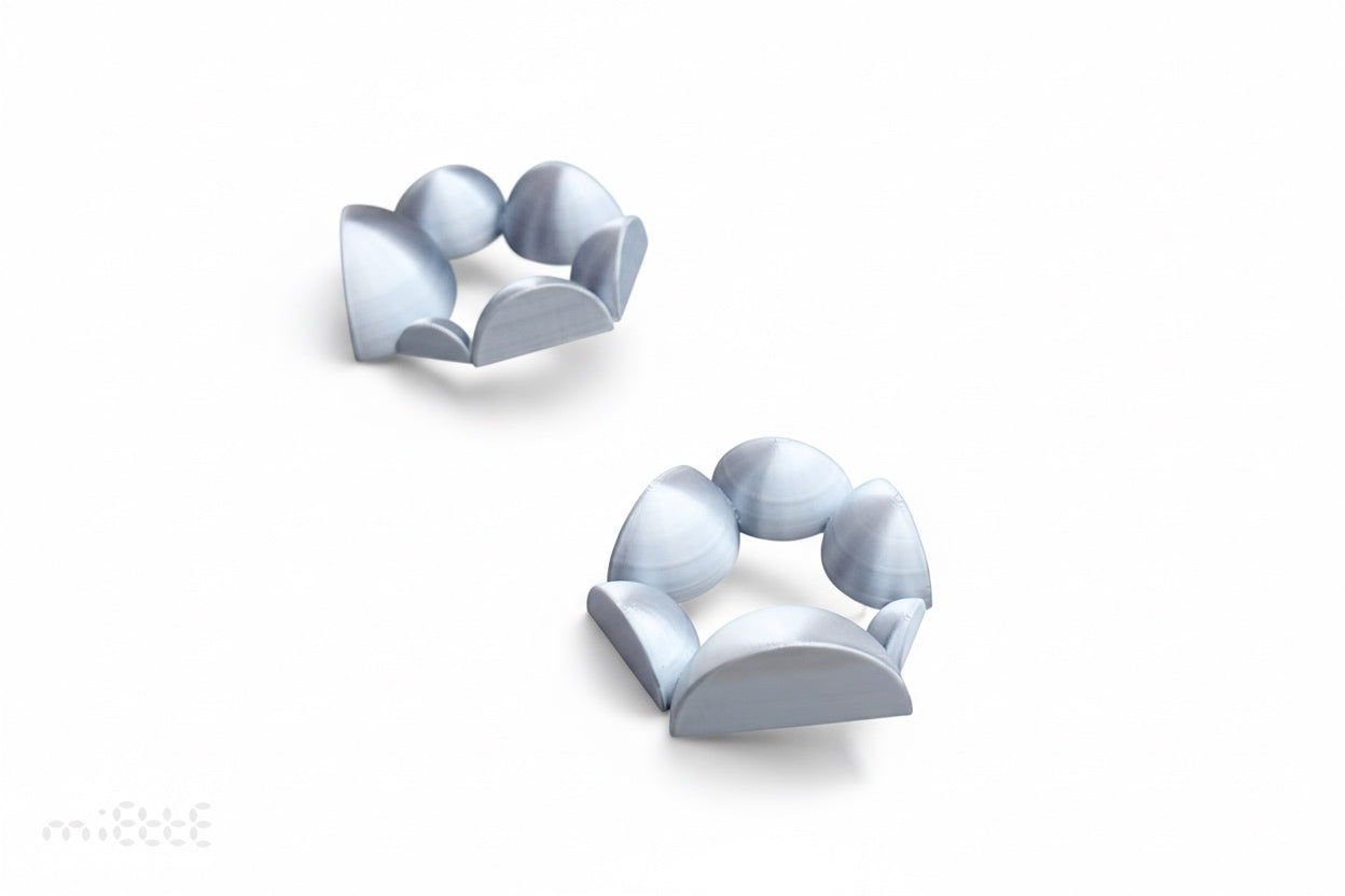 "Dôme" - handmade PLA bioplastic earrings - Miette jewelry
