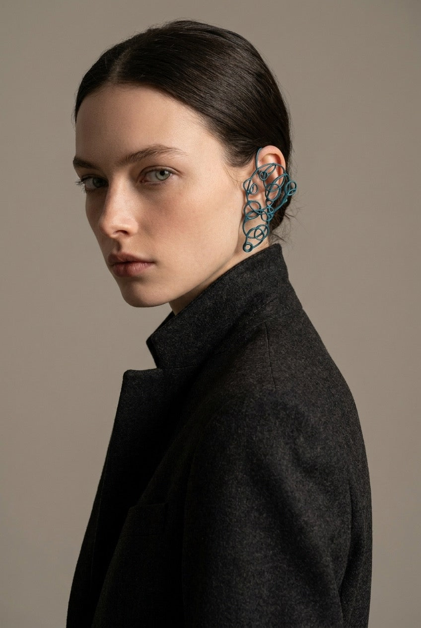 Bijoux d'oreille linéaires  "Bubbles"