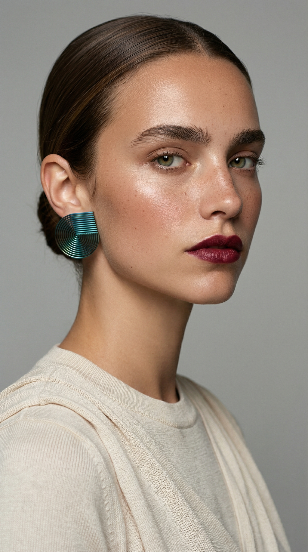 boucles irisées bleu-vertes