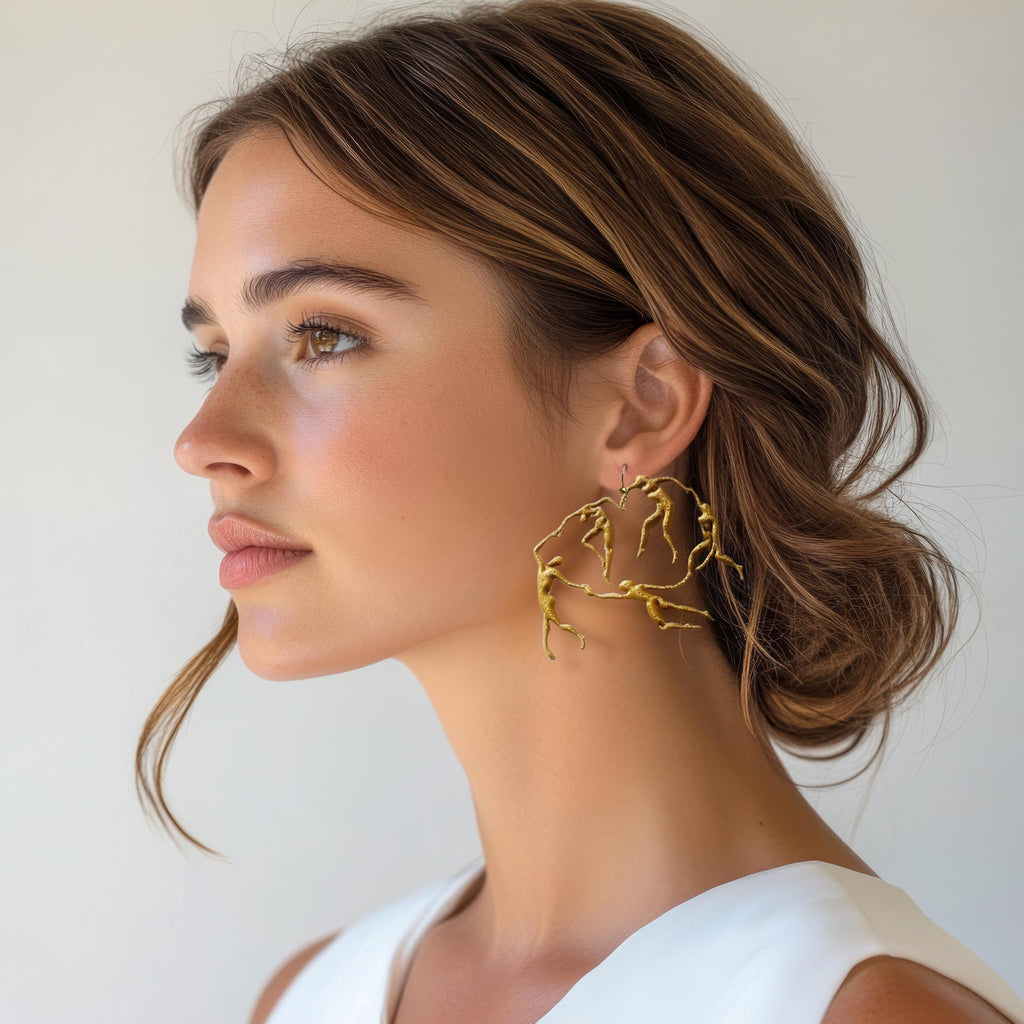 La danse from Matisse earrings- sustainable bioplastic jewelry - Miette