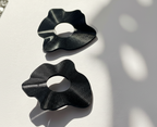 Miette black earrings light linear art unique