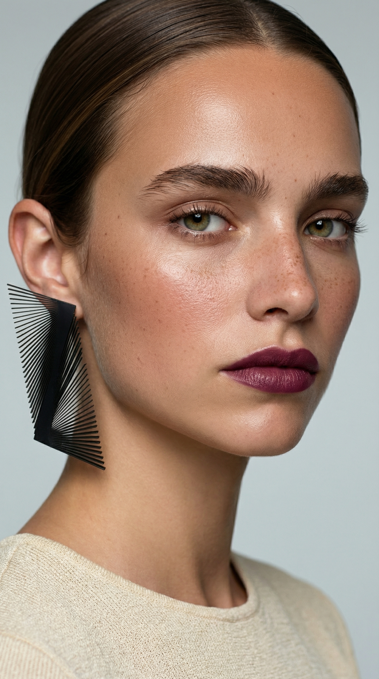 "Les rayons Vasarely" - handmade PLA bioplastic earrings - Miette jewelry