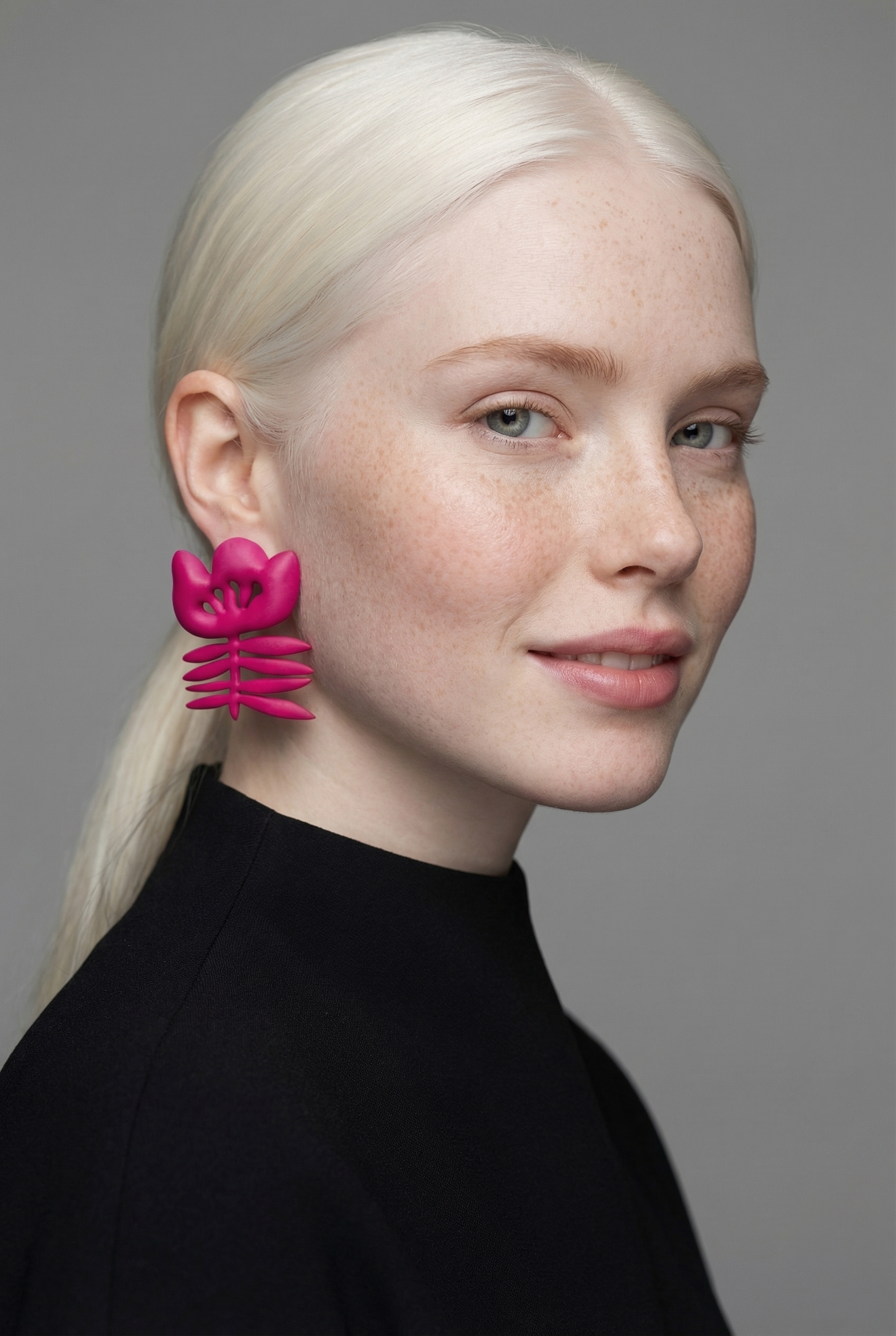 Les boucles Matisse Fleur rouge écarlates