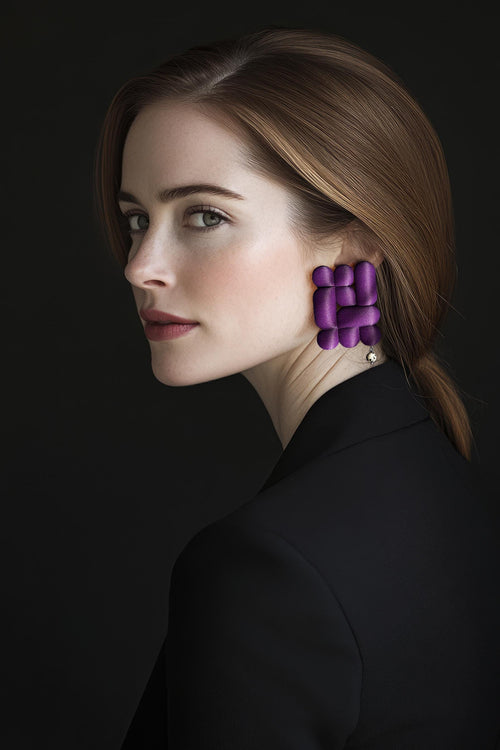 Boucles d'oreilles Brancusi Miette — vue principale bioplastique PLA biosourcé