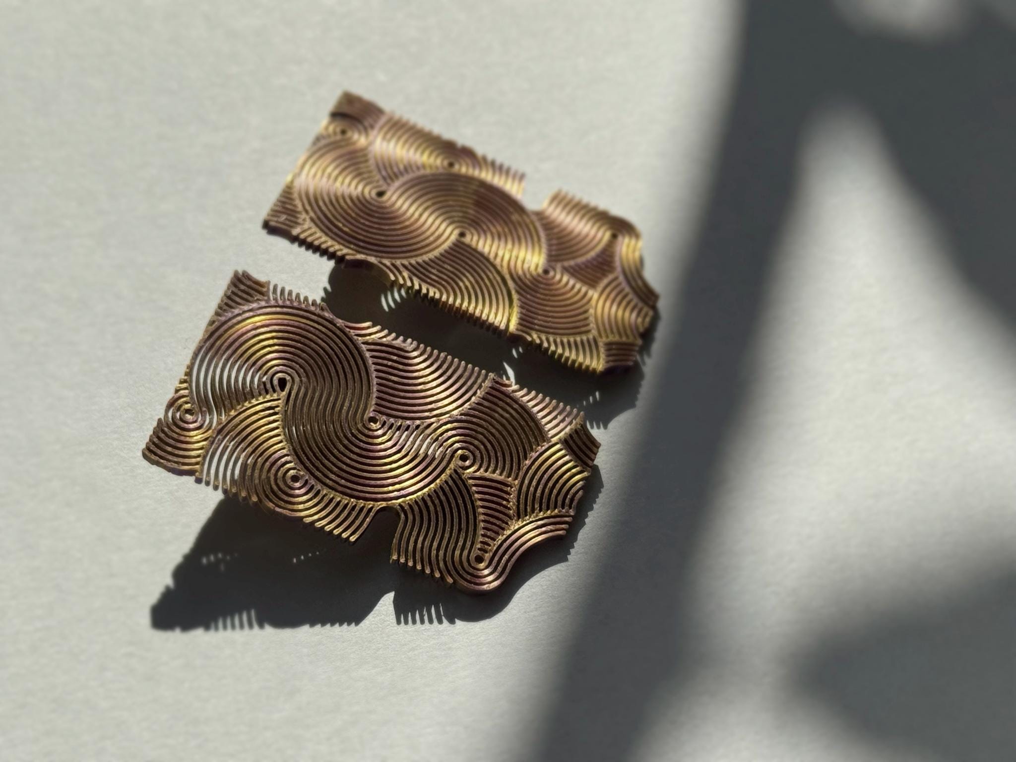 "Jardin Zen" - handmade PLA bioplastic earrings - Miette jewelry