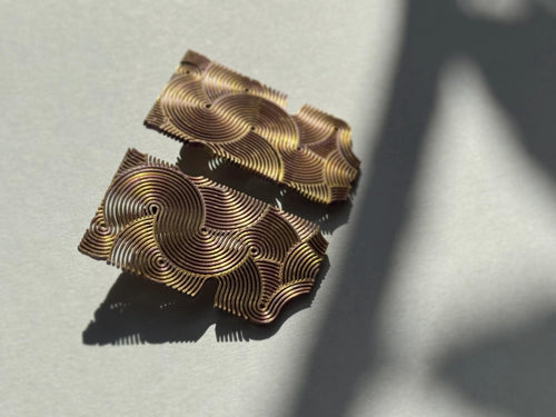 "Jardin Zen" - handmade PLA bioplastic earrings - Miette jewelry