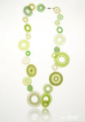 « Spiro » collier unique en cotton - handmade PLA bioplastic necklace - Miette jewelry