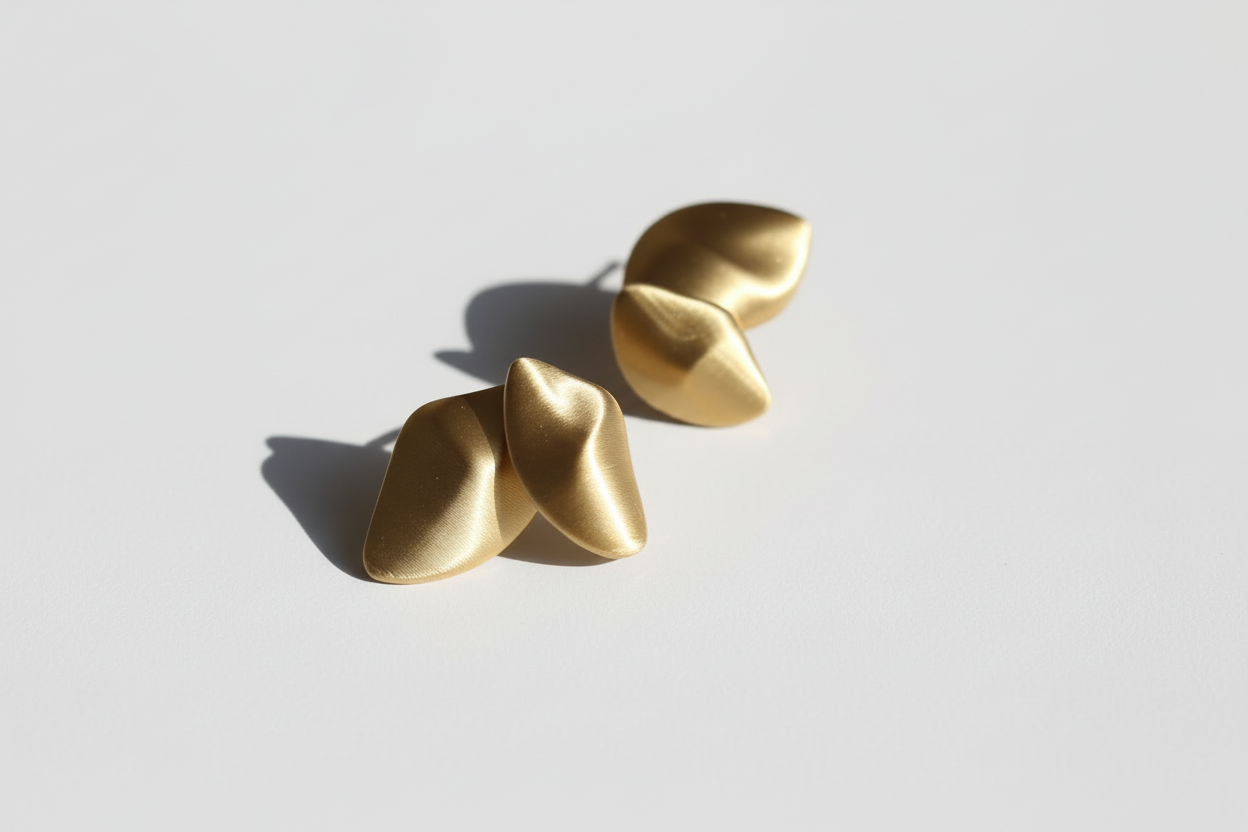 "Cailloux" Avant Arrière - handmade PLA bioplastic earrings - Miette jewelry