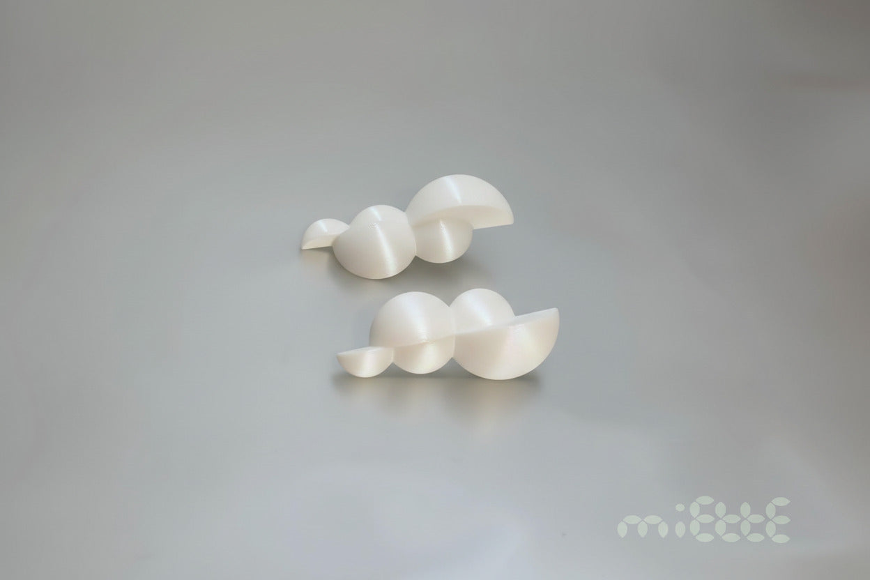 Boucles miette blanc satin