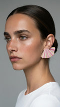 Boucles d’oreilles otiques avant arrière "Falbalas" - handmade PLA bioplastic earrings - Miette jewelry