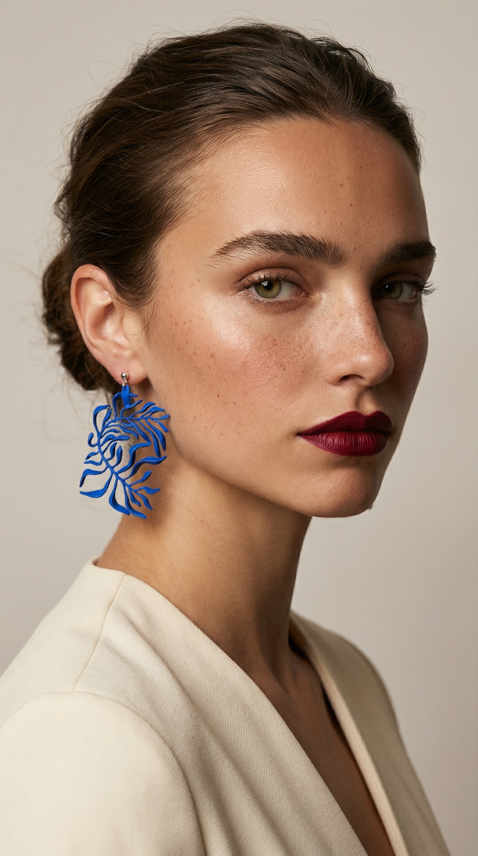 floral blue earrings miette