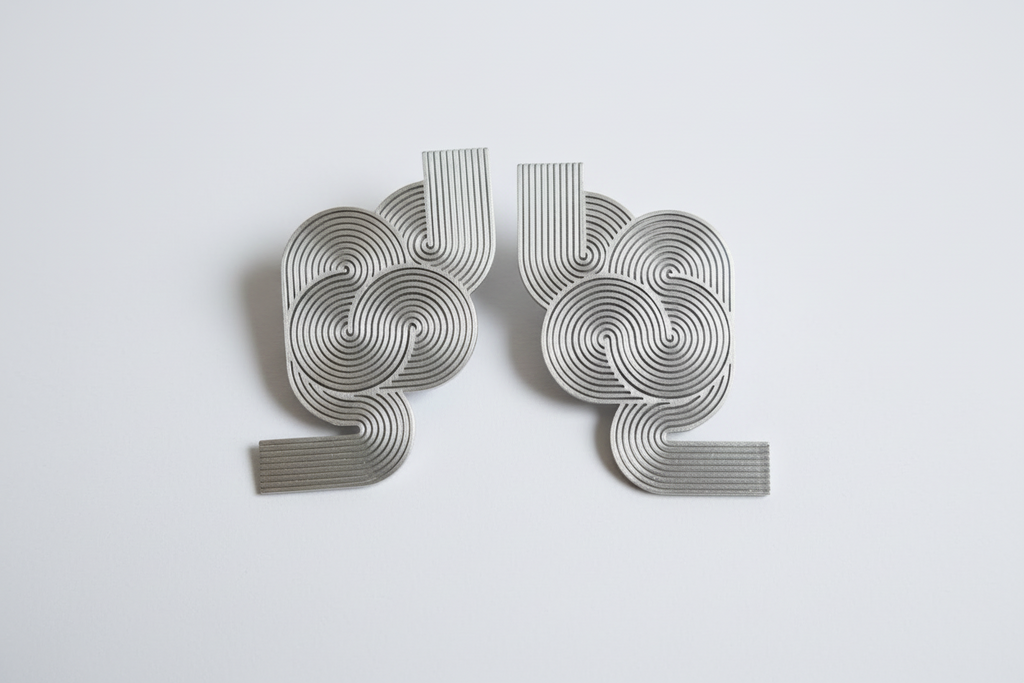 «Op-helis» - handmade PLA bioplastic earrings - Miette jewelry