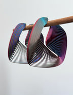 hoop earrings iridescent miette color light big and small