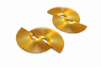 linear earrings Twilight golden finition Miette