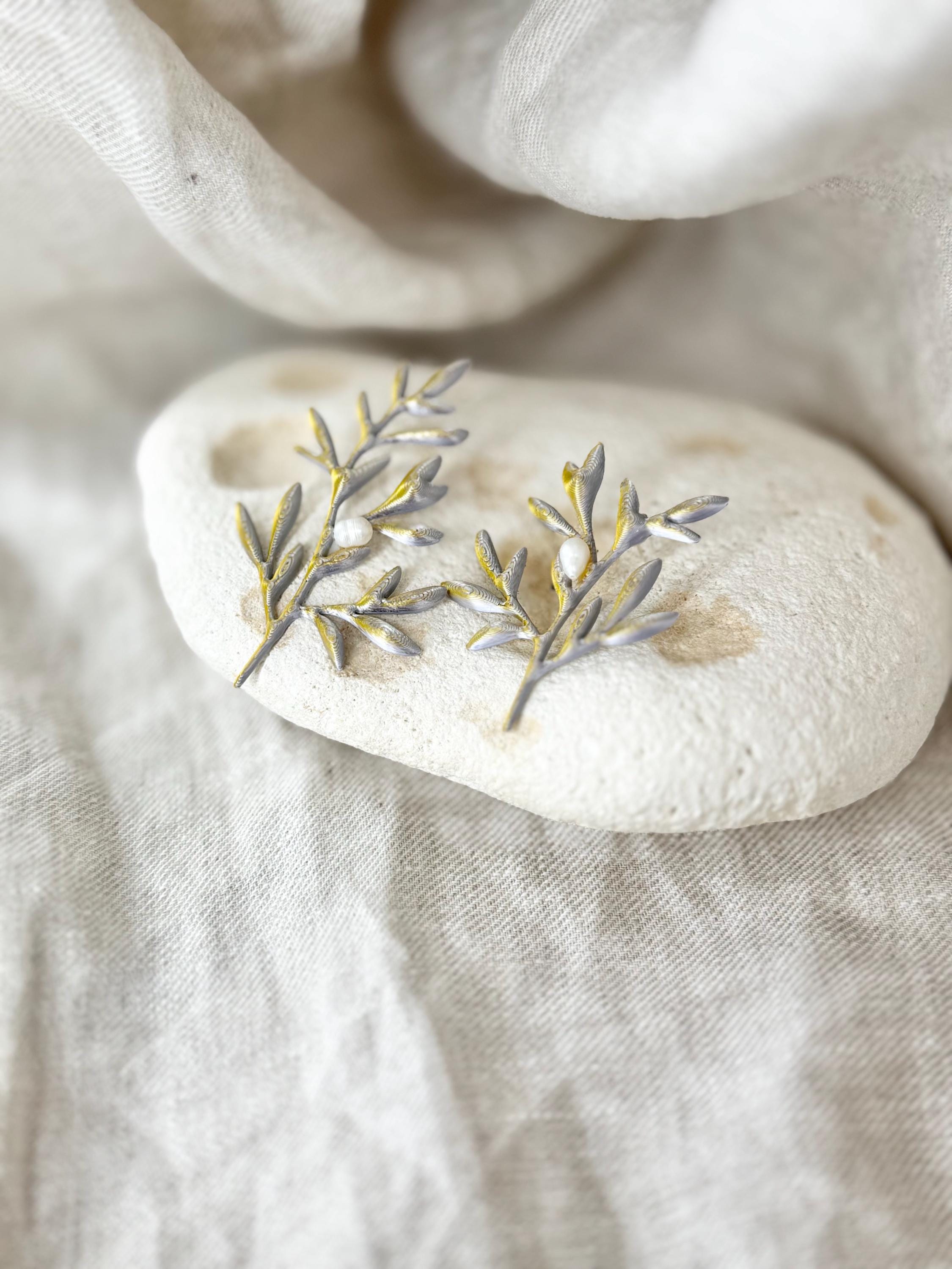 "Houx" - handmade PLA bioplastic earrings - Miette jewelry