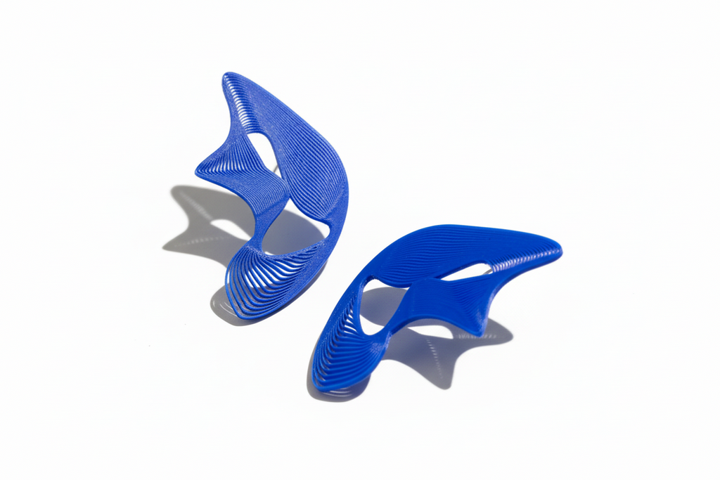 «La Vague » - handmade PLA bioplastic earrings - Miette jewelry