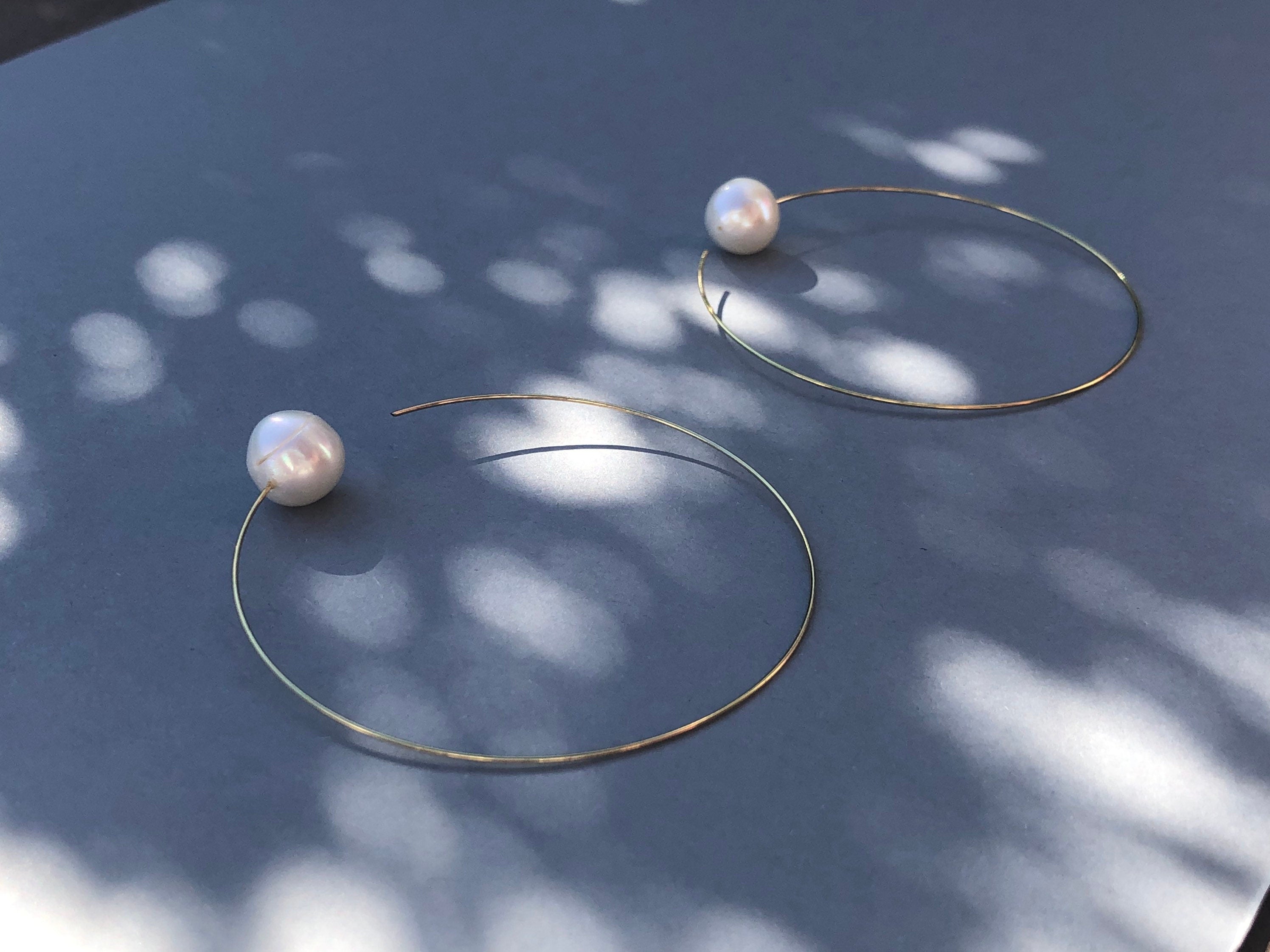 Boucles créoles « Espoir » Calder - handmade PLA bioplastic earrings - Miette jewelry