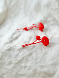 Boucles d’oreilles de série les végétaux "Coquelicots" - handmade PLA bioplastic earrings - Miette jewelry