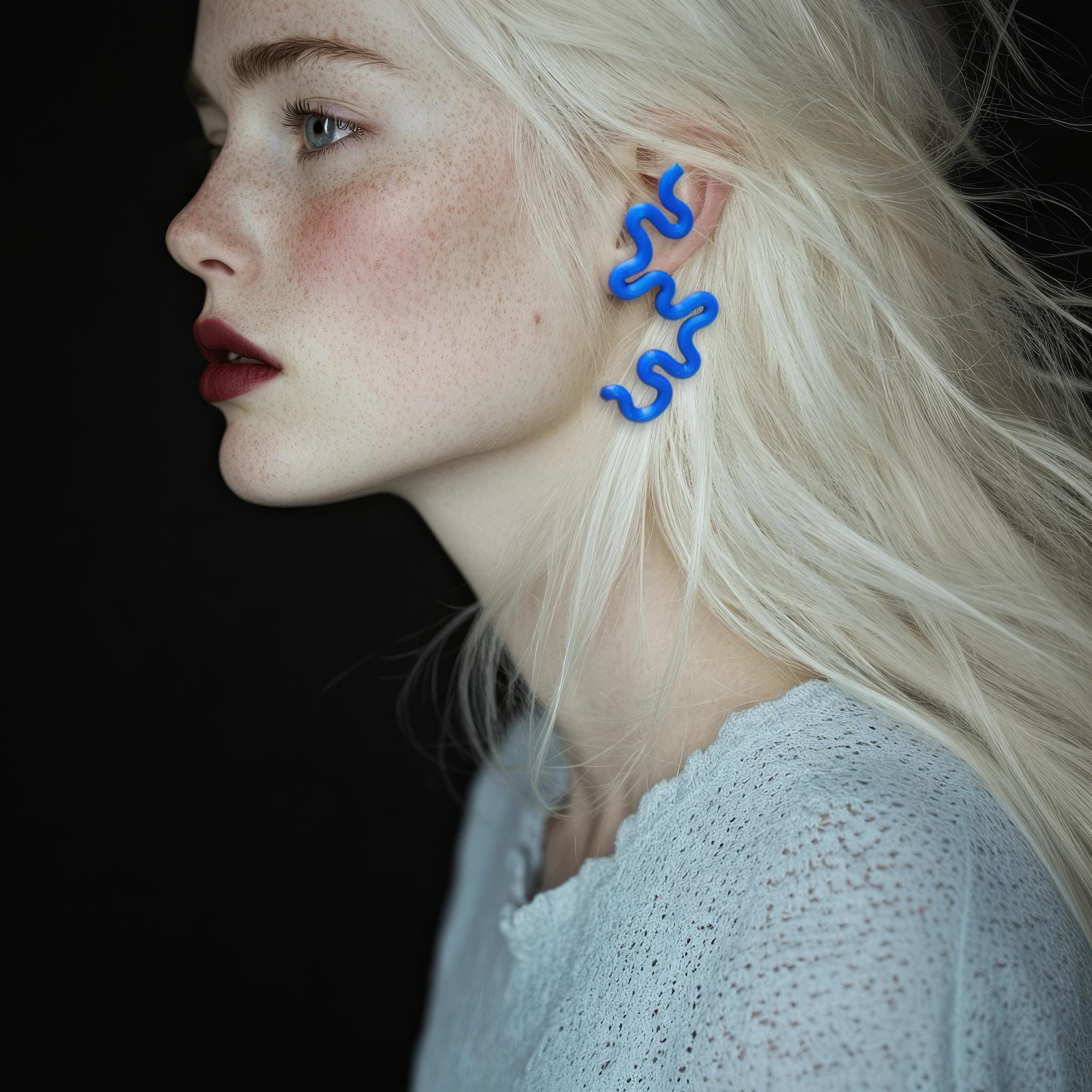 "l-art" - handmade PLA bioplastic earrings - Miette jewelry