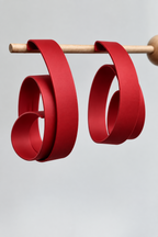 Boucles d'oreille « Ruban Spirale » irisées